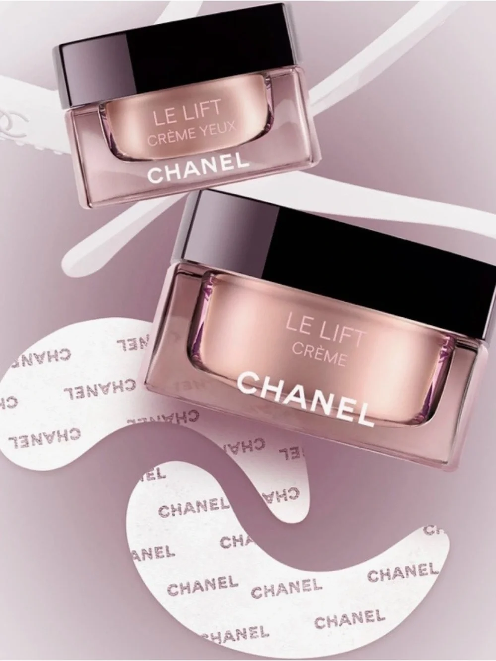 3! CHANEL Le Lift Flash Eye Patches - Metallic Pink Packets ( Trio )